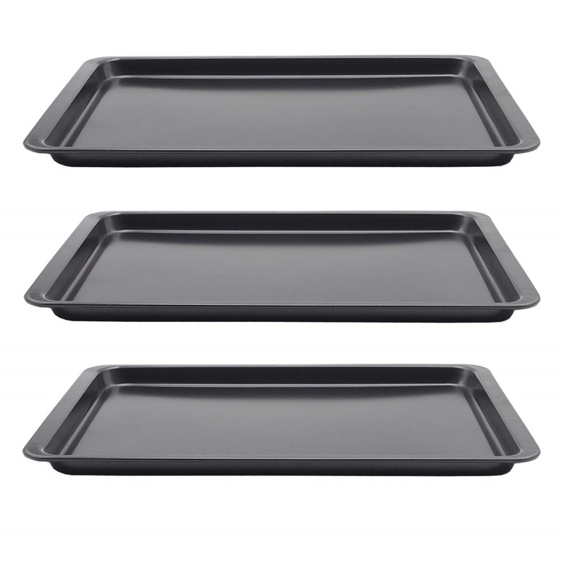 Ebern Designs Onela 3 Piece Non-Stick Steel Bakeware Set
