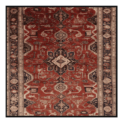 Tapis brun lavable à la machine