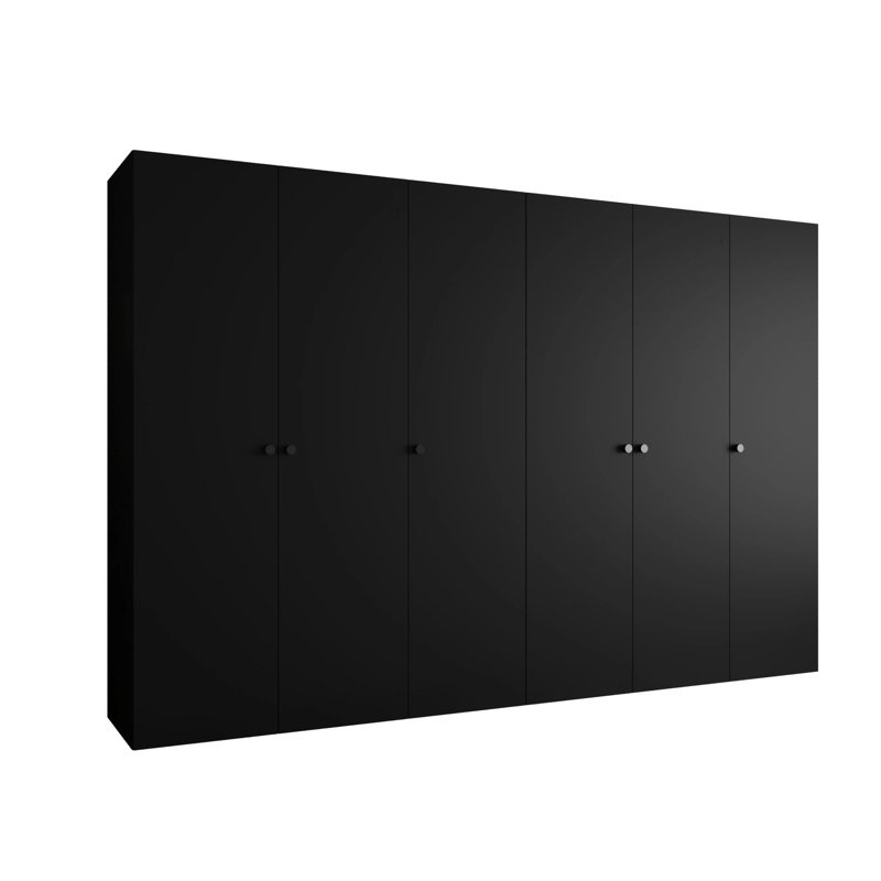 Manufactured Wood Wardrobe, Black
