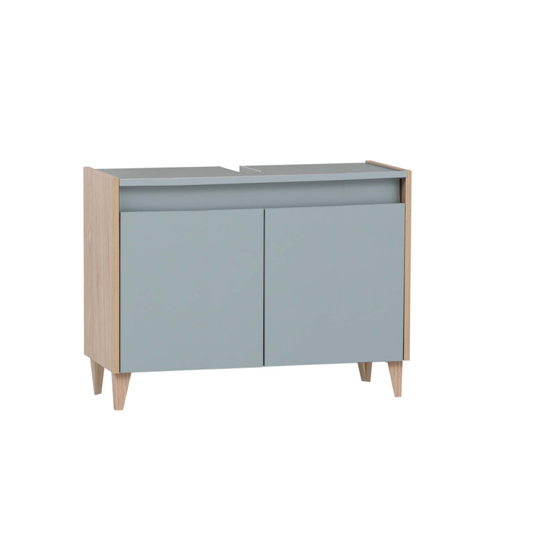 Calvin-Leigh Freestanding Bathroom Storage Cabinet, Pigeon Blue