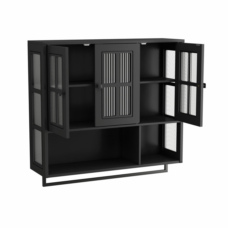 Bathroom Wall Cabinet, Black