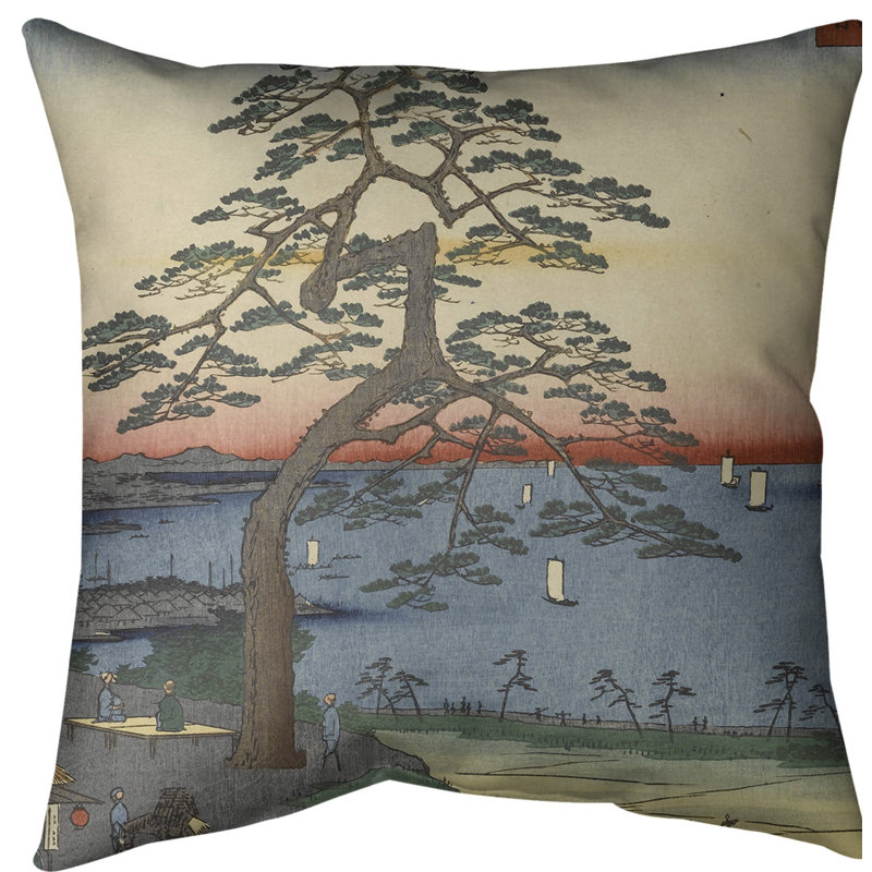 Housse de coussin en pin à suspension pour le blindage, 18 po x 18 po, Bleu, Sergé de coton