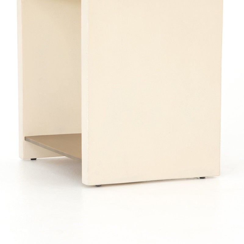 Hugo End Table, Parchment White