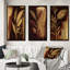 «Terra Cotta Chocolate Leaves», 3 pièces sur toile-642677440-642677469