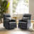 Bronaich Genuine Leather Manual Swivel Recliner (set of 2)-100964881
