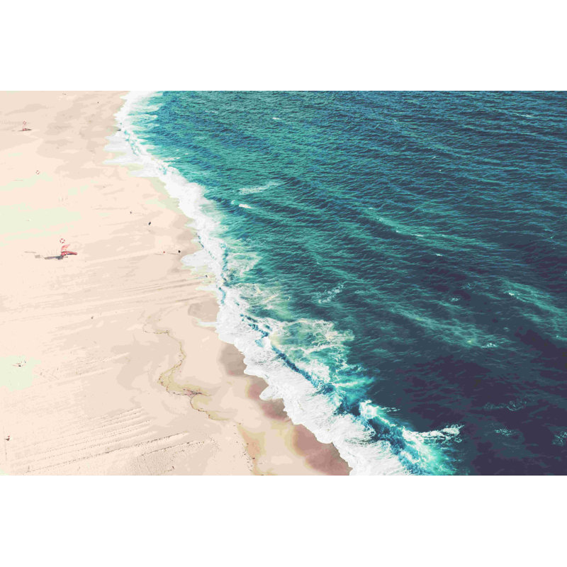 Plage de nazare - impression, H 8 po x l 12 po, Non, Toile tendue