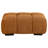 Inverness Orange Rectangular Upholstered Tufted Ottoman