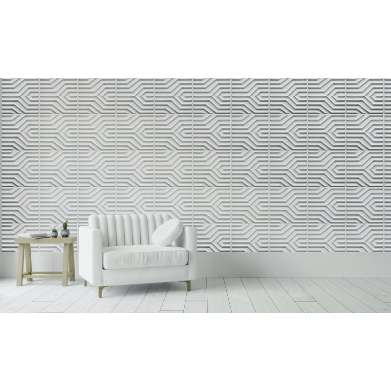 Panneaux muraux blancs 19,7 po x 19,7 po Falkirk Ross (paquet de 1)