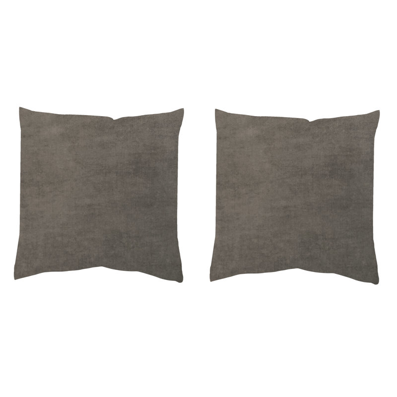Sidoney Square Cushion, 40cm H x 40cm W x 2cm D, Pillowcase only - no use, in Grey