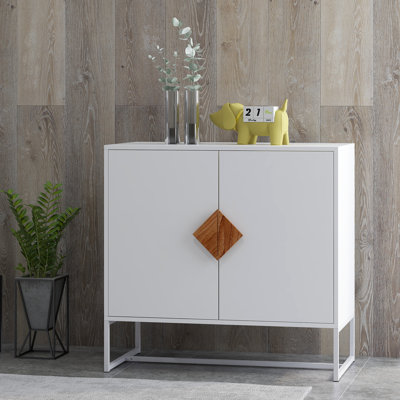 Table de chevet Cayenne en blanc