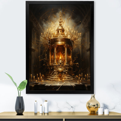Judaïsme, arche dorée de l'alliance sur toile