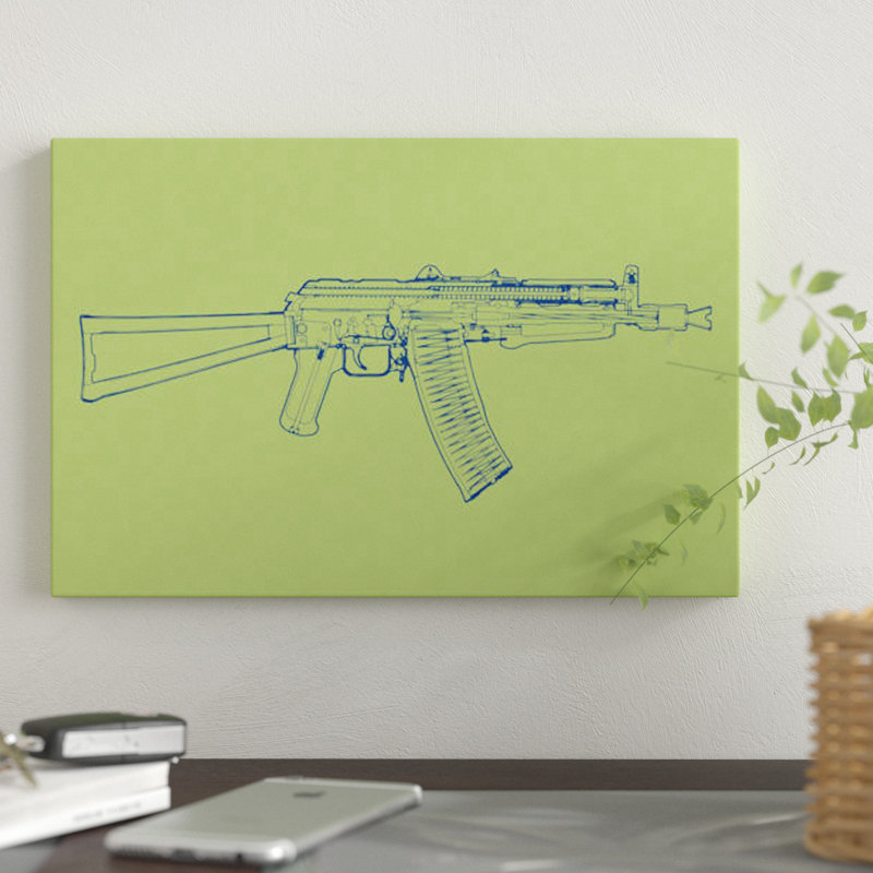 " AK-47 " by Steez, 26" H x 40" W x 1.5" D