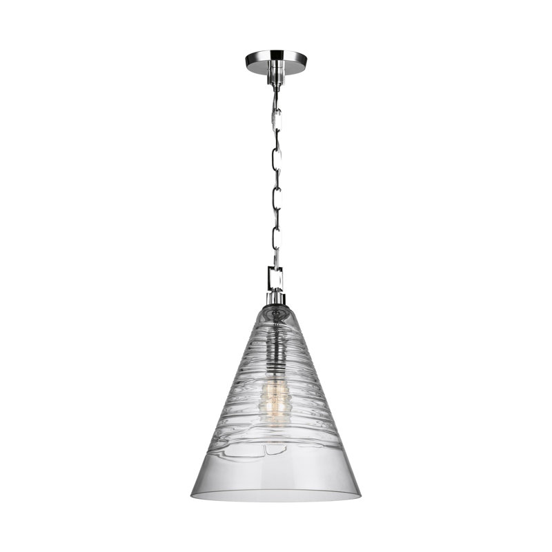 Mini-luminaire suspendu 1 lumière Alivia, Chrome