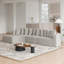 Ensemble de canapé modulaire confortable en chenille avec 10 coussins, conception modulaire en forme de L pour se détendre dans le salon moderne-1266236592