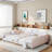 Upholstered Daybed With Cloud-shaped Backrest-223746828