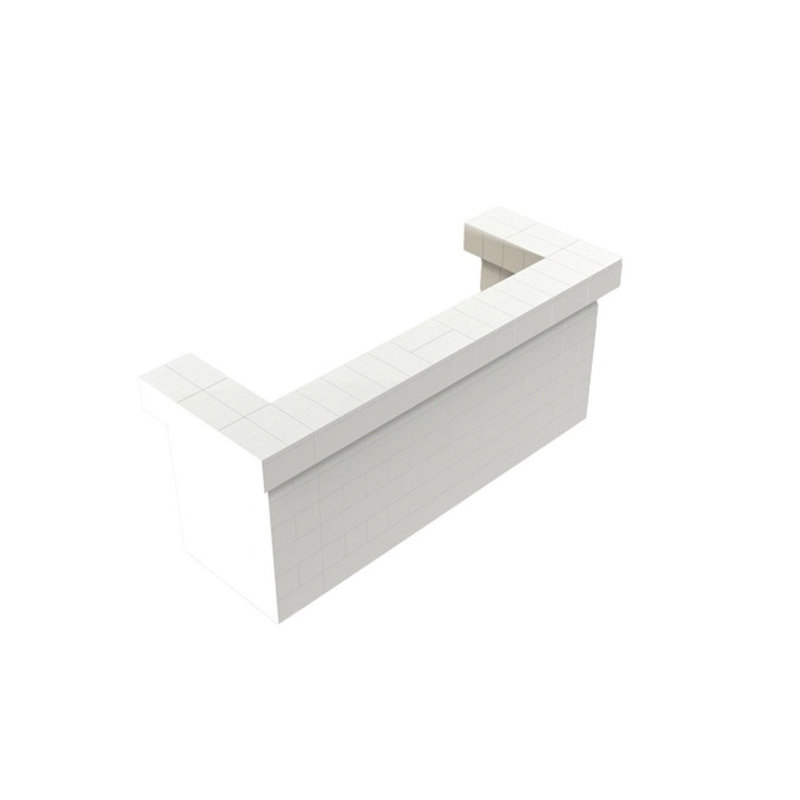 Ensemble de bar et de comptoir en porte-à-faux EverBlock, H 43 po x L 96 po x l 36 po, Rouge