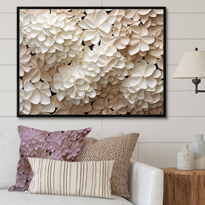«Vintage Minimalisme Hydrangea II - Hydrangea», reproduction sur toile encadrée