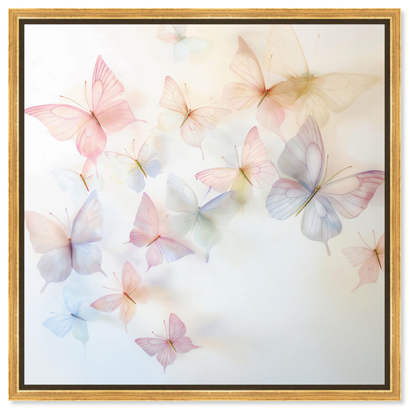 Art sur toile «Gossamer» par Art Remedy, Cadre flottant doré, H 21 po x l 21 po x P 1,8 po