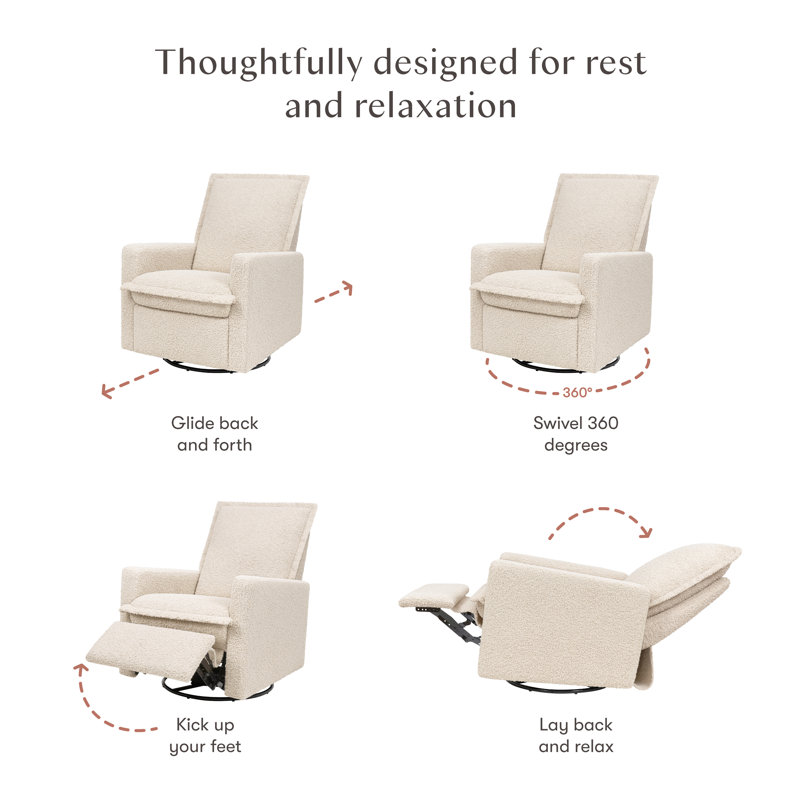 Cali Flange Recliner and Swivel Glider, Tan
