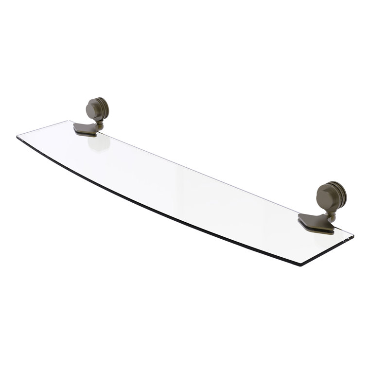 Venus Bracket Shelf, Antique Brass, 2" H x 24" W x 5" D