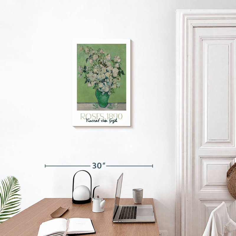 Affiche d'exposition Roses Van Gogh, H 24 po x l 16 po