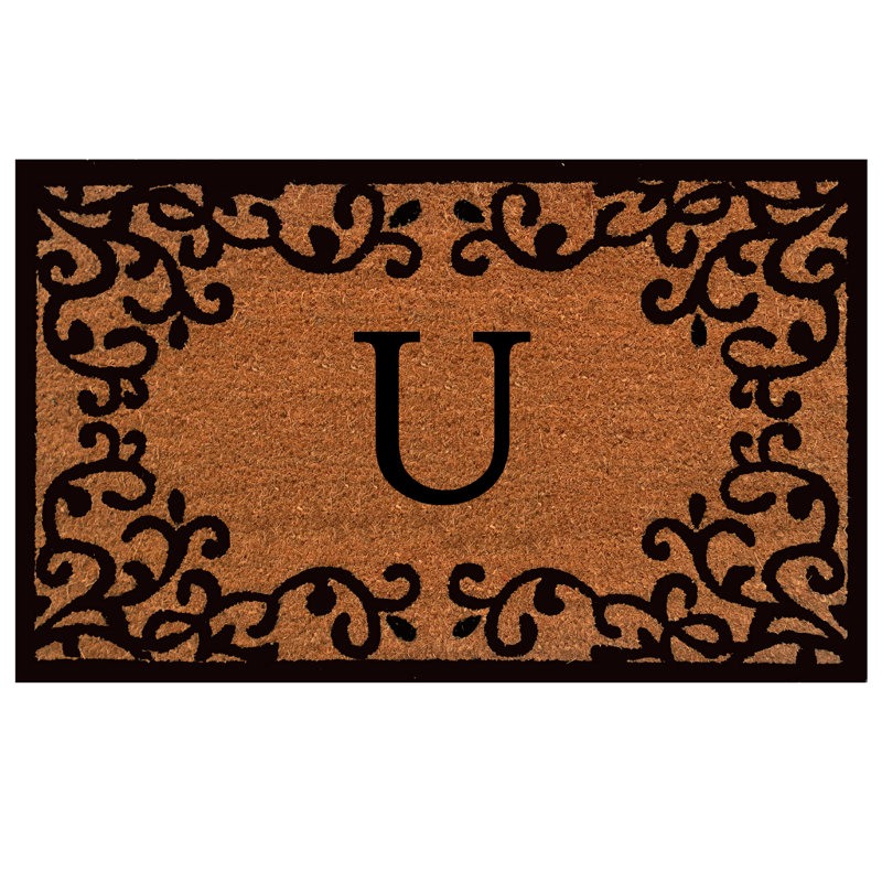 Salguero Non-Slip Outdoor Doormat, U, Rectangle 17" x 29"