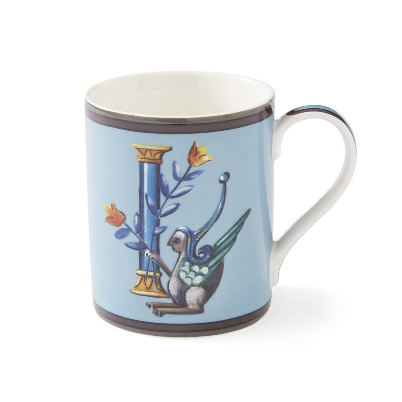 Kit Kemp, Alphabet - Mug A-Z, Blue, I