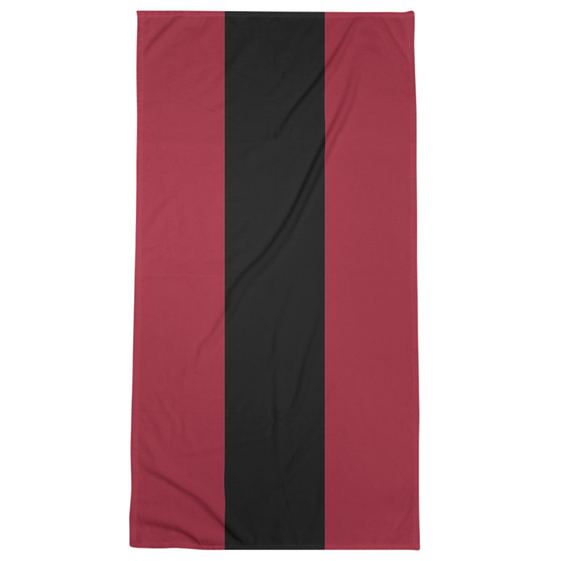 Bath Towel, Burgundy/Black