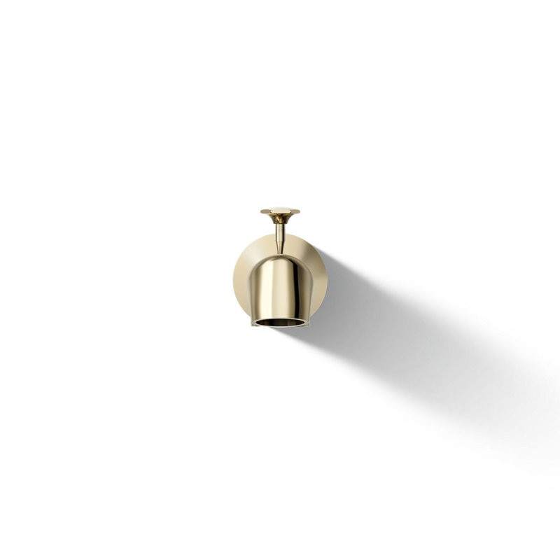 Antique Standard 4-7/8" Diverter Bath Spout with Disc-Shaped Knob, Vibrant French Gold