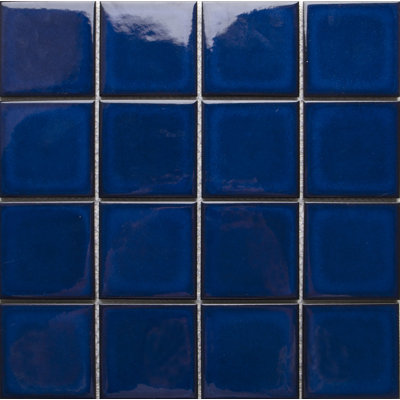 Carreau de porcelaine bleu rivière 3 po x 3 po
