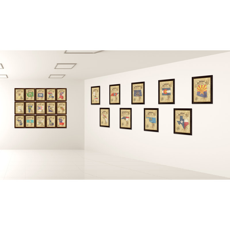 Géorgie, carte rétro, impression sur toile, cadre photo, cadeaux, décoration murale