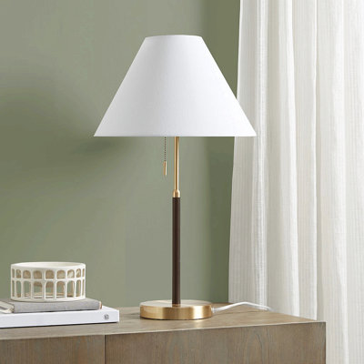 Two Tone Pull-Chain Table Lamp