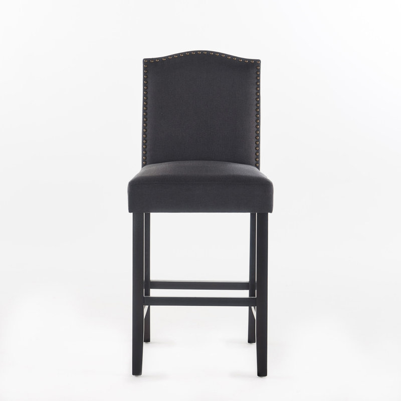 Modern Dining Chair, Upholstered Counter Height Barstools with Nailhead Trim