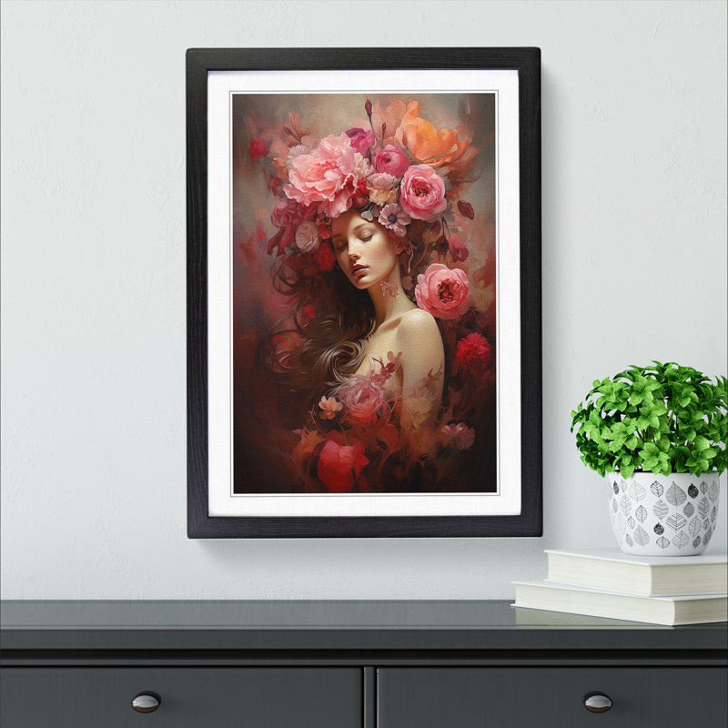 Single Picture Frame Print on Wood, Black Framed, 64cm H x 46cm W