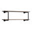 Étagère murale en chêne antique et gris sable - Design, optimisation de l'espace, structure en tubes métalliques, mélange de matériaux chic, installation facile, polyvalente pour la décoration intérieure, rangement et présentation, cadre, style, simple