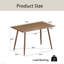Table de salle à manger moderne en bois aggloméré de 47 po, pieds en métal, petite table de salle à manger, bureau d'ordinateur, bureau, table de cuisine, pour 4 à 6 sièges. Convient pour la maison et la cuisine-732641917
