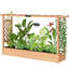 Boîte à fleurs en bois avec treillis et jardin surélevé, pour un jardinage vertical et une intimité accrue