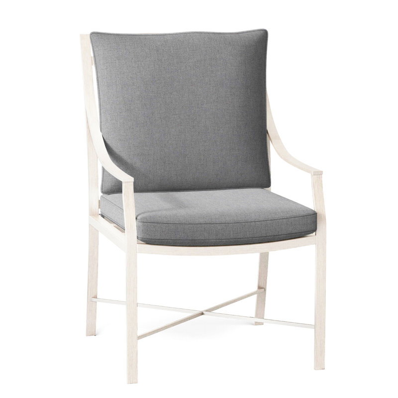 Monaco Patio Dining Armchair with Cushions, Slate Gray, Verona Mist, Welt