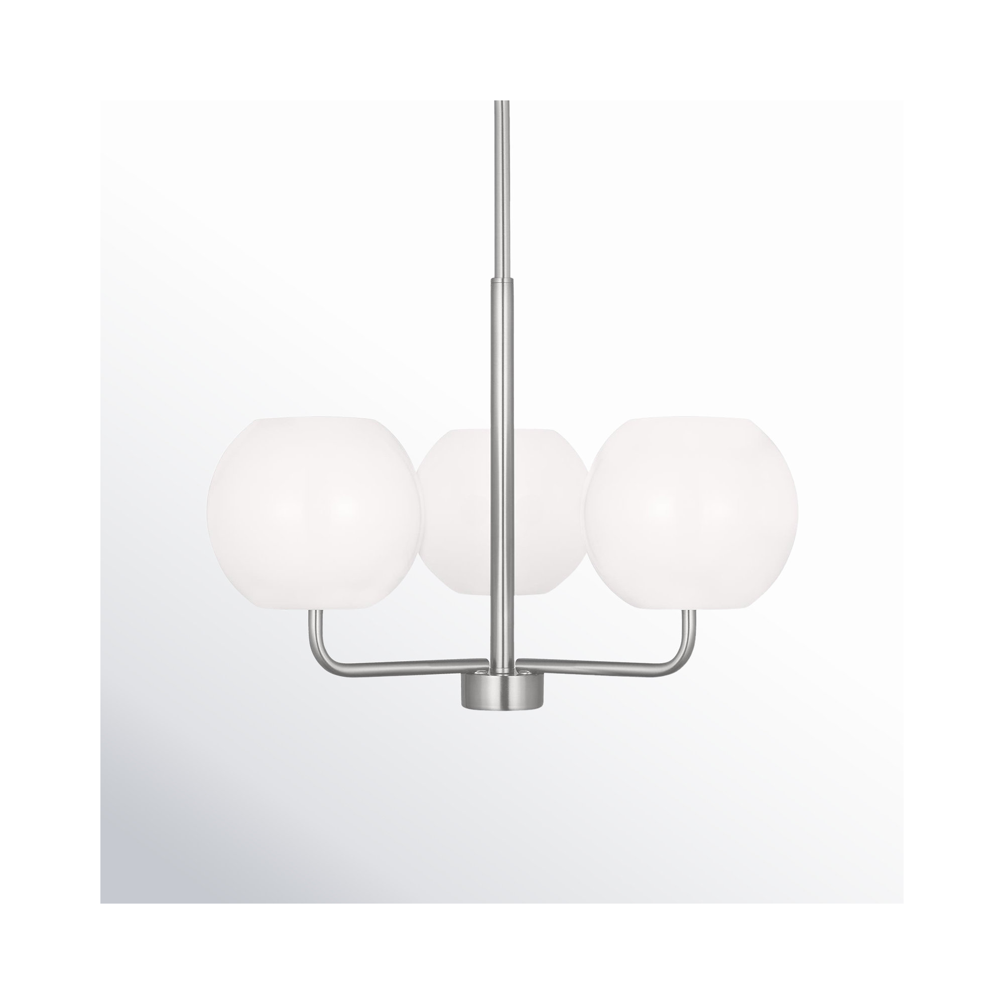 Jorund 3 - Light Metal Dimmable Shaded / Spider Chandelier, No, Brushed Nickel