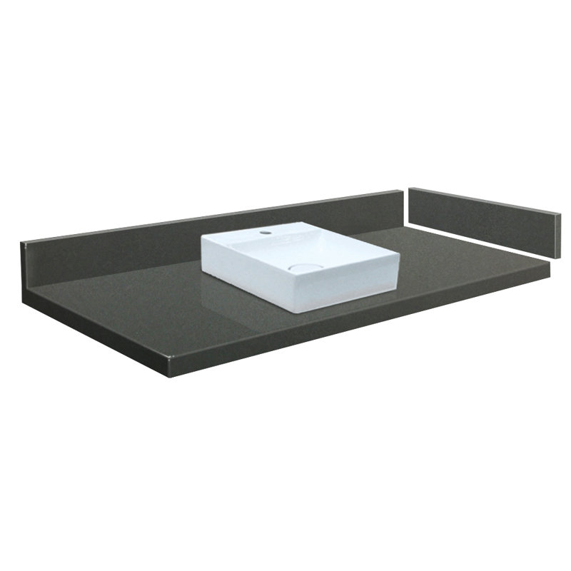 Plateau de meuble-lavabo simple 28,25 po Rachel, Gris urbain, Simple