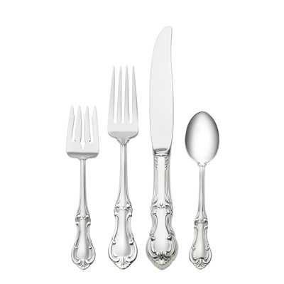 International Silver Joan Of Arc 4 Piece Sterling Silver Flatware Set, Service For 1