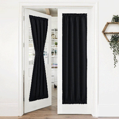 Rideau occultant pour porte française, rideau isolant et isolant thermique avec passe-tringle pour salon / portes / salle de classe, 1 panneau