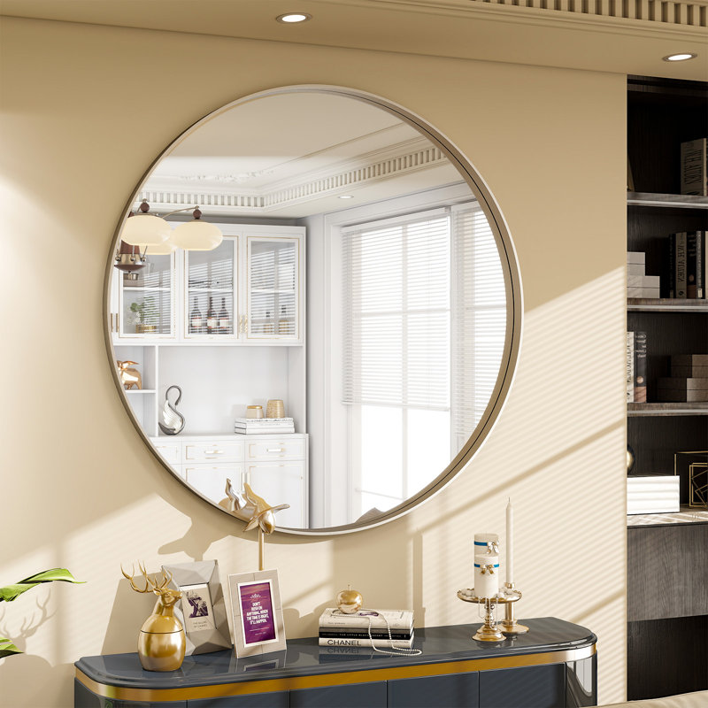 Miroir mural, 30 po x 30 po, Argent