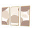 Shapes in Earth Tones I - 3 pièces, cadre flottant, impression sur toile-1340594898-1340594899