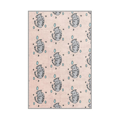 Soft Hall Carpet 2.6 x 4.9 Feet | 100% Polyester, 0.04 in Pile Height | Antibacterial, Non-Slip Underside | Woven with 3D Digital Printing | Machine Washable | Durable & Stylish for Entryways & Living Rooms