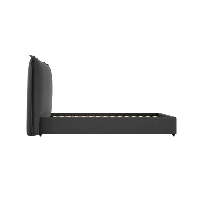 SUNDAY UPHOLSTERED BED, Single (3'), Black
