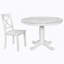 Ensemble 5 pièces de table de salle à manger et de chaises, table de cuisine en bois massif avec 4 chaises