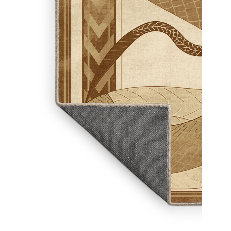 Tapis moelleux moelleux beige moelleux Artyno, 8 x 10