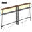 78.8" Behind Couch Table With 2 Power Outlets&Led Light