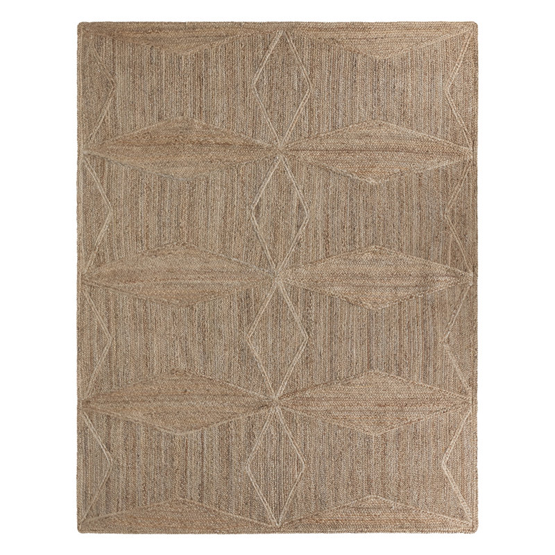 Tapis géométrique beige Naturals Tobago (12 pi x 15 pi), Rectangle 12 pi x 15 pi